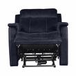 Valencia Ocean Blue Faux Leather Dual Power Recliner