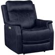 Valencia Ocean Blue Faux Leather Dual Power Recliner