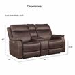 Valencia Walnut Brown Faux Leather 3-piece Dual Power Reclining Set