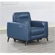 Sansa Ocean Blue Top Grain Leather Power Reclining Chair
