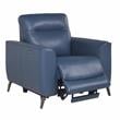 Sansa Ocean Blue Top Grain Leather Power Reclining Chair