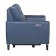Sansa Ocean Blue Top Grain Leather Power Reclining Chair