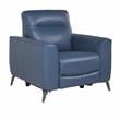 Sansa Ocean Blue Top Grain Leather Power Reclining Chair