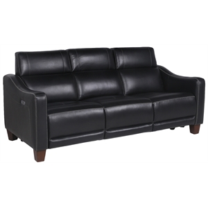 giorno power sofa - black leather