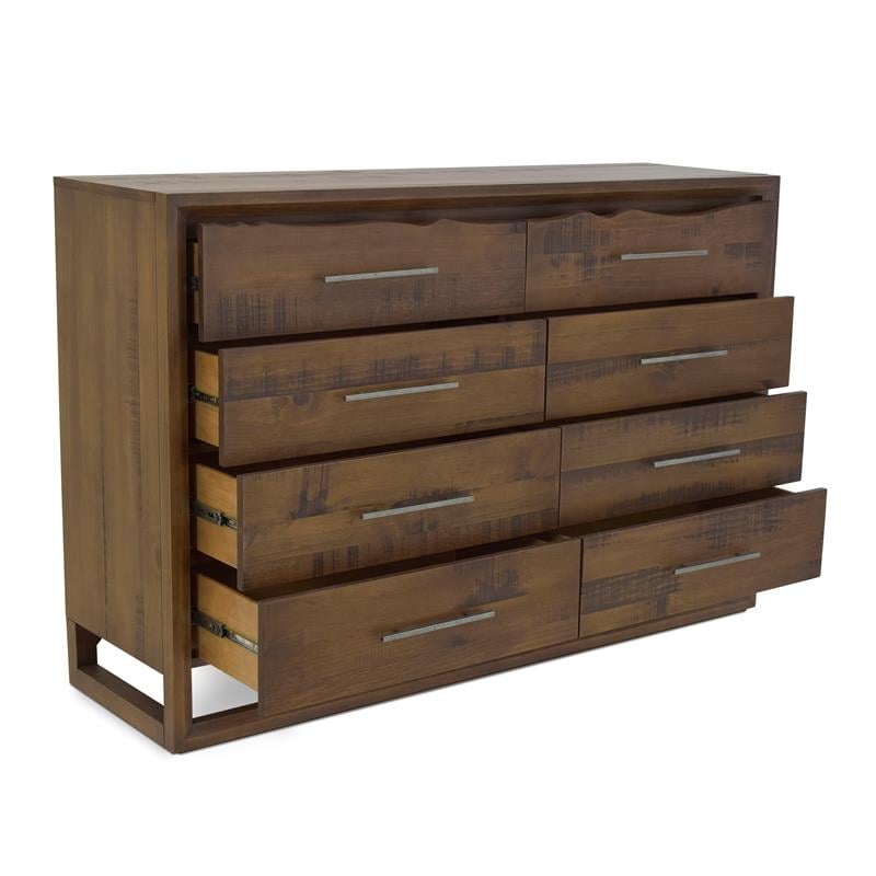 Lofton 8-drawer Mocha Brown Wood Dresser