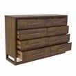 Lofton 8-drawer Mocha Brown Wood Dresser