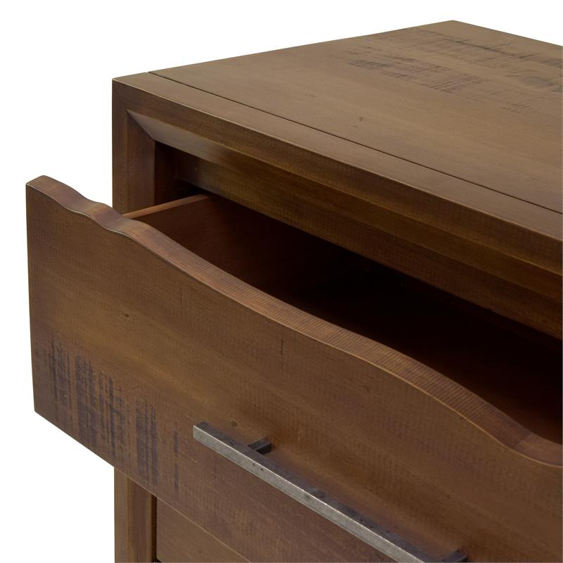 Lofton 8-Drawer Mocha Brown Wood Dresser and Mirror