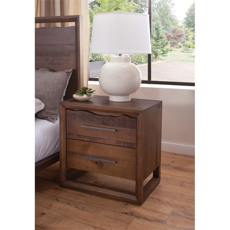 Lofton 4-piece Queen Size Mocha Brown Wood Bedroom Set