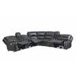 Denver 7 Piece Charcoal Leather Power Reclining Sectional
