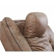 Morrison Camel Brown Polyester Faux Suede Leather Power Recliner