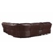 Denver Brown Leather 7-Piece Power Reclining Sectional