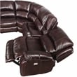 Denver Brown Leather 7-Piece Power Reclining Sectional