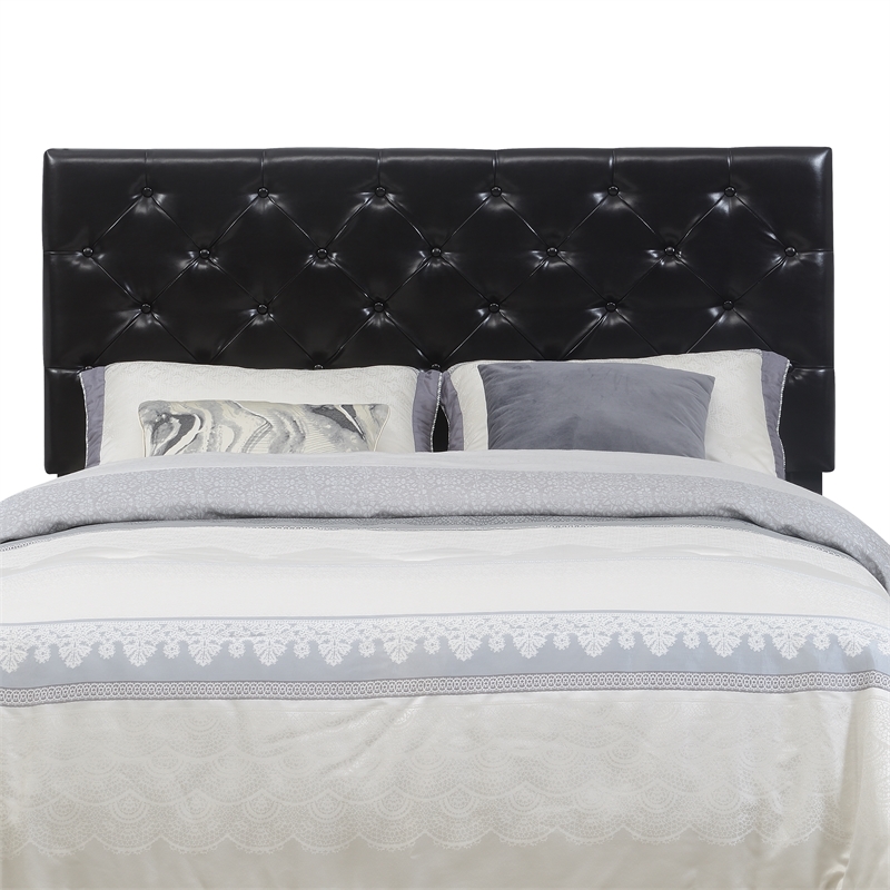 Kassel Dark Brown Faux Leather Queen Headboard