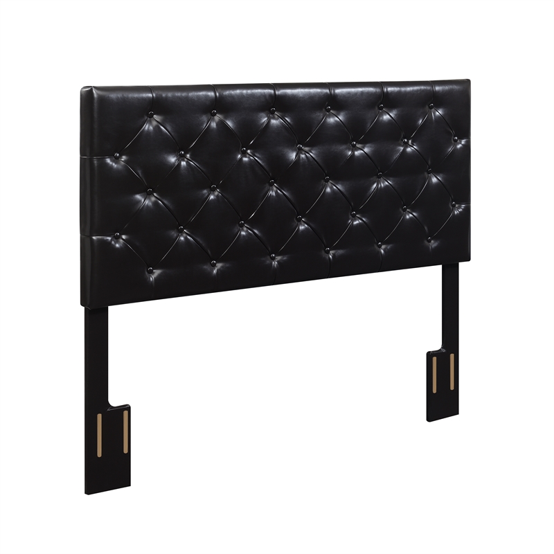 Kassel Dark Brown Faux Leather Queen Headboard