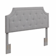 Alta Gray Microfiber Upholstered Diamond Tufted Queen Headboard