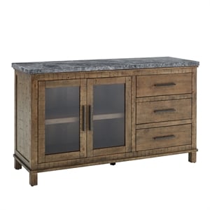 Grayson Driftwood Gray Marble Top Server