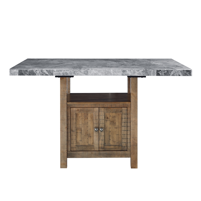 Grayson Gray Marble Counter 8-Piece Dining Set