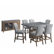Grayson Gray Marble Counter 8-Piece Dining Set