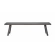 Marina Brown Aluminum Patio Backless Bench