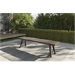 Marina Brown Aluminum Patio Backless Bench