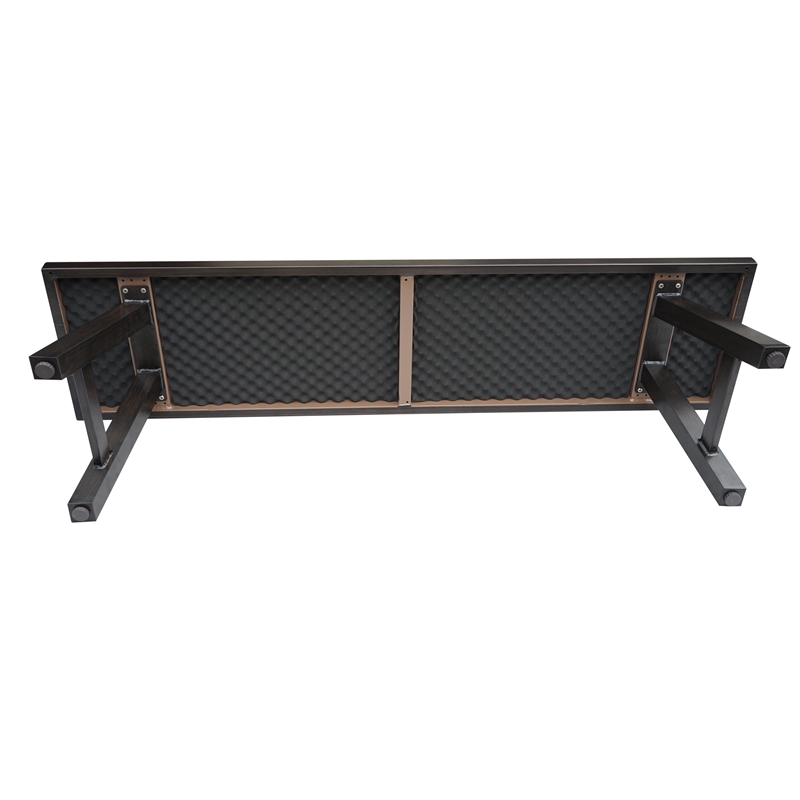 Marina Brown Aluminum Patio Backless Bench