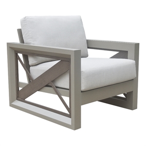 Steve Silver Dalilah Gray 29&quot Aluminum Patio Arm Chair