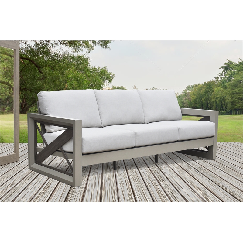 Steve Silver Dalilah Gray Aluminum Patio Sofa
