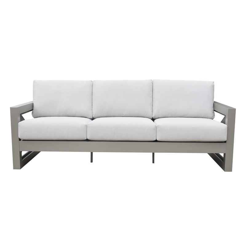 Steve Silver Dalilah Gray Aluminum Patio Sofa