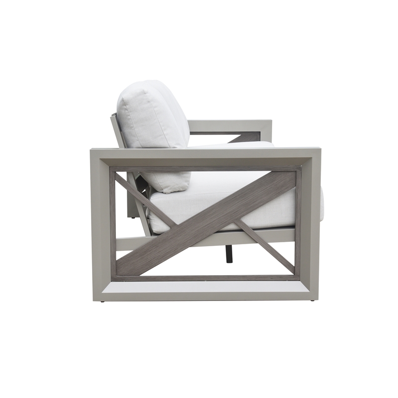 Steve Silver Dalilah Gray Aluminum Patio Sofa