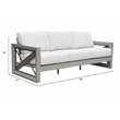 Steve Silver Dalilah Gray Aluminum Patio Sofa