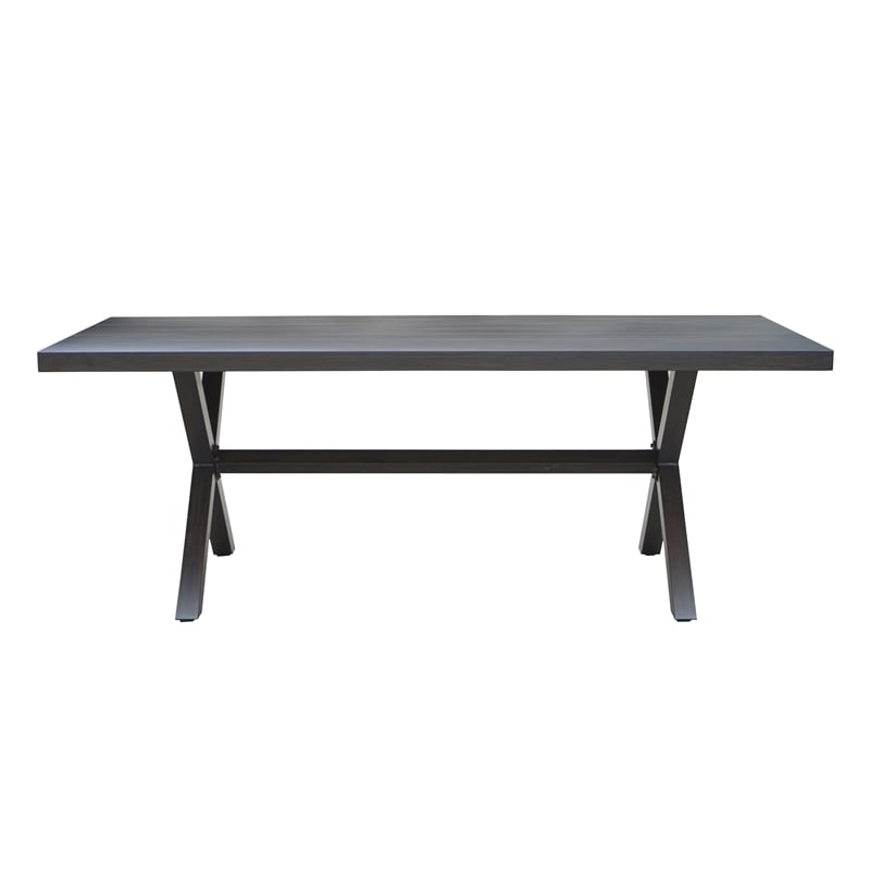 Marina Brown Aluminum Rectanglular Patio Table