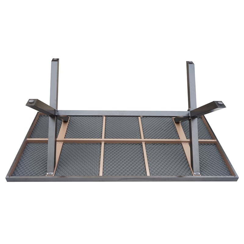 Marina Brown Aluminum Rectanglular Patio Table