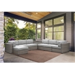 Tamyra Driftwood Gray 7-Piece Wicker Sectional