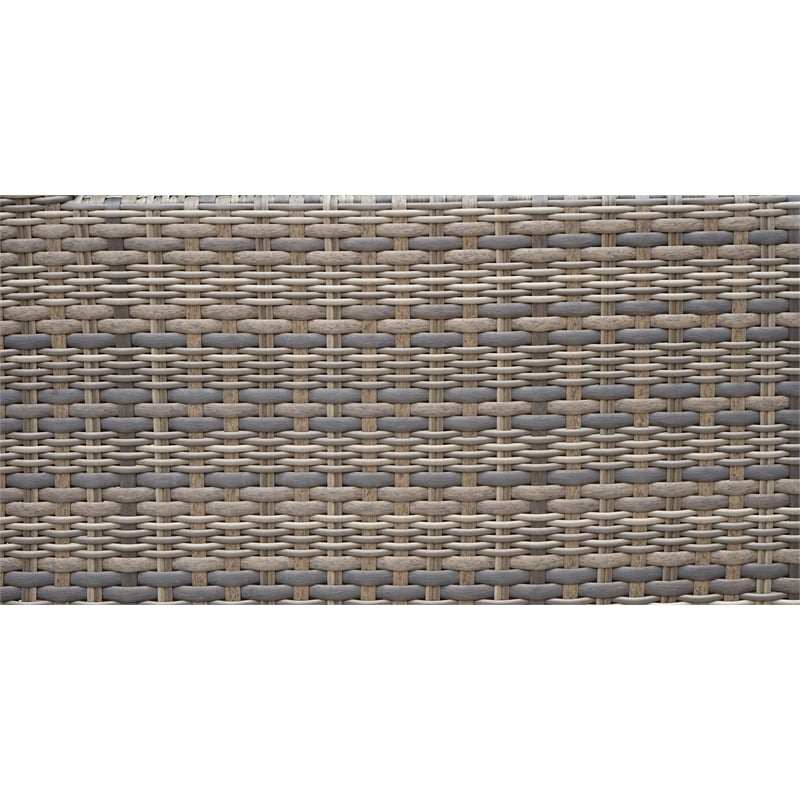 Tamyra Driftwood Gray 7-Piece Wicker Sectional