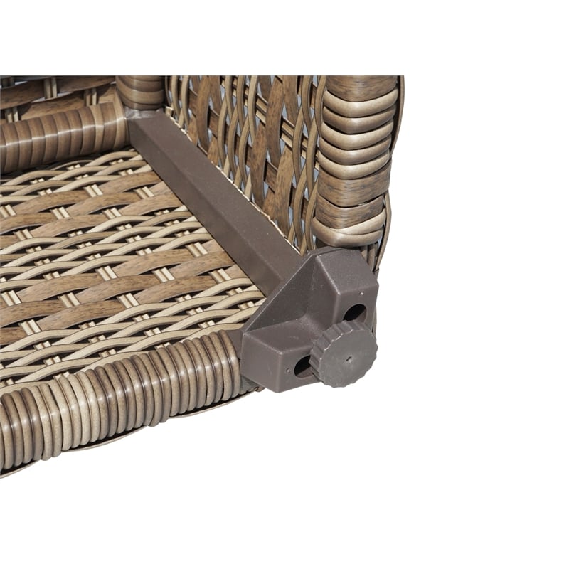 Tamyra Driftwood Gray 7-Piece Wicker Sectional