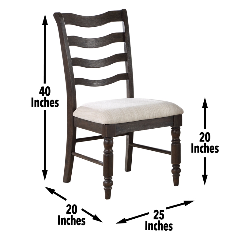 Hutchins Washed Espresso Wood Side Chair