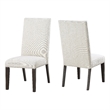 Hutchins Washed Espresso Wood with Cream Upholstery Dining Chair