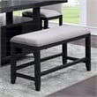 Steve Silver Yves Rubbed Charcoal Wood Counter Bench