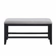 Steve Silver Yves Rubbed Charcoal Wood Counter Bench