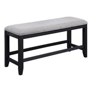yves rubbed charcoal wood counter bench