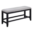 Steve Silver Yves Rubbed Charcoal Wood Counter Bench