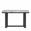 Steve Silver Company Lucca Gray Marble and Espresso Wood Sofa Table