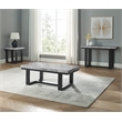 Lucca Gray  Marble and Espresso Wood 3-piece Occasional Set