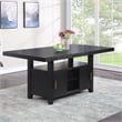 Yves Rubbed Charcoal Wood Counter Height Dining Table with Storage