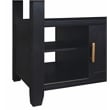 Yves Rubbed Charcoal Wood Counter Height Dining Table with Storage