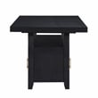 Yves Rubbed Charcoal Wood Counter Height Dining Table with Storage