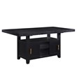 Yves Rubbed Charcoal Wood Counter Height Storage 5-Piece Dining Set