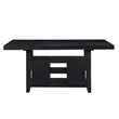 Yves Rubbed Charcoal Wood Counter Height Storage 5-Piece Dining Set