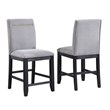 Yves Rubbed Charcoal Wood Counter Height Storage 5-Piece Dining Set