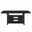 Yves Rubbed Charcoal Wood Counter Height Storage 7-Piece Dining Set